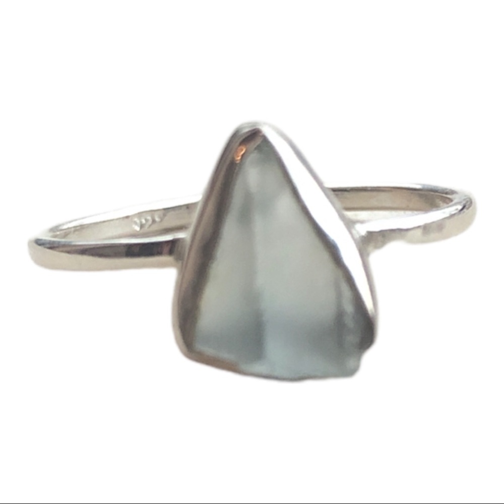 Sterling silver moonstone ring